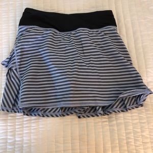 Blue and black striped lululemon skirt!